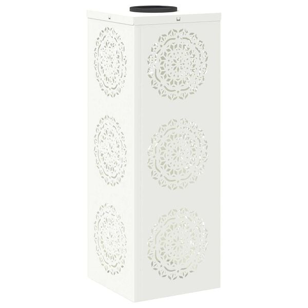 vidaXL Lumi&egrave;re de chemin LED solaire 2 pcs Blanc Acier lamin&eacute; &agrave; froid