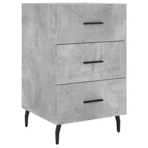 vidaXL Table de chevet gris b&eacute;ton 40x40x66 cm bois d'ing&eacute;nierie
