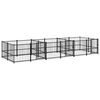 vidaXL Chenil d'ext&eacute;rieur pour chiens Acier 11,26 m&sup2;