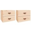 vidaXL Tables de chevet murales 2 pcs 50x36x40 cm