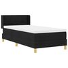 vidaXL Lit &agrave; ressorts avec matelas Noir 200 x 100 cm Polyester