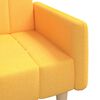 vidaXL Canap&eacute;-lit &agrave; 2 places Jaune Tissu