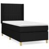 vidaXL Sommier &agrave; lattes de lit et matelas Noir 80x200 cm Tissu