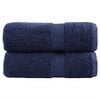 vidaXL Serviettes d'invit&eacute; de qualit&eacute; sup. SOLUND 2 pcs bleu marine