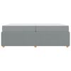 vidaXL Cadre de lit avec matelas Gris clair 200 x 200 cm tissu