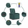 vidaXL Fauteuil de massage inclinable Vert fonc&eacute; Tissu
