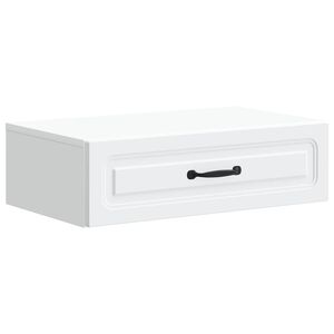 vidaXL Table d'appoint murale Blanc 59 x 34,5 x 17 cm
