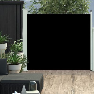 vidaXL Auvent latéral rétractable de patio 100x300 cm Noir