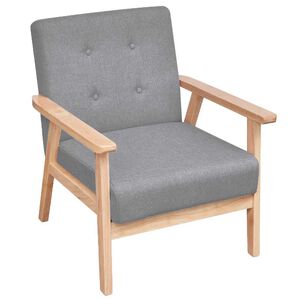 vidaXL Fauteuil gris fonc&eacute; tissu