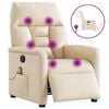 vidaXL Fauteuil inclinable de massage &eacute;lectrique beige
