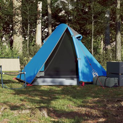 vidaXL Tente de camping à dôme 2 personnes bleu imperméable