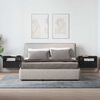 vidaXL Tables de chevet murales 2 pcs noir 45x26x28,5 cm