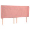 vidaXL T&ecirc;te de lit avec oreilles Rose 183x23x118/128 cm Velours