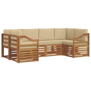 vidaXL Ensemble de canap&eacute;s d'ext&eacute;rieur 6 pc Naturel