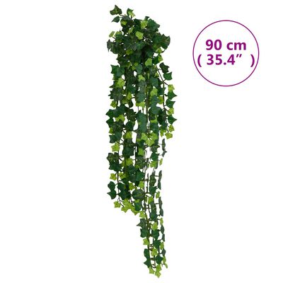 vidaXL Plantes artificielles suspendues 12 pcs 339 feuilles 90 cm vert