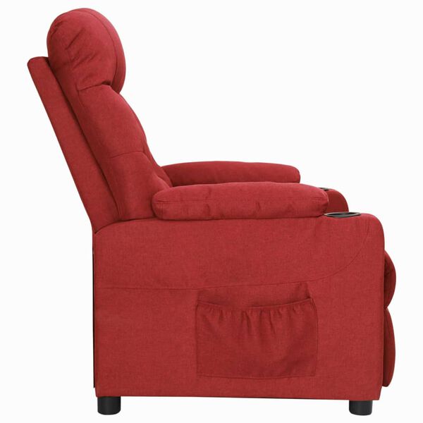 vidaXL Fauteuil Rouge bordeaux Tissu