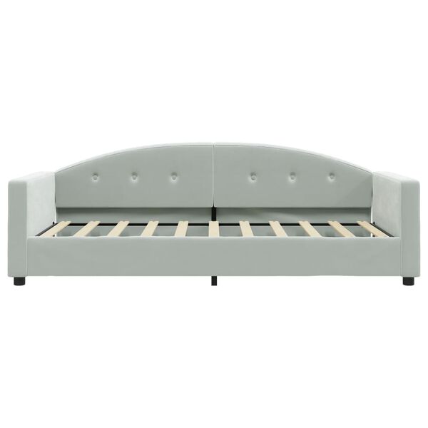 vidaXL Lit de jour avec matelas gris clair 90x190 cm velours