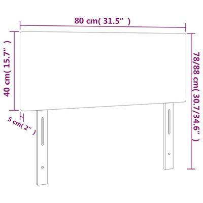 vidaXL Tête de lit Blanc 80x5x78/88 cm Similicuir