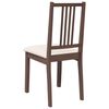 vidaXL Chaises à manger coussins 2 pcs marron bois massif caoutchouc