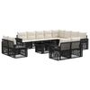vidaXL Ensemble de canap&eacute; de jardin 13 pc Noir et blanc cr&egrave;me