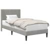 vidaXL Cadre de lit avec t&ecirc;te de lit Gris clair 80 x 200 cm Velours