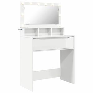 vidaXL Tables de maquillage pour chambre Blanc brillant