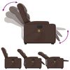vidaXL Fauteuil inclinable de massage électrique marron similicuir