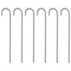 vidaXL Piquets de tente 6 pcs 37 cm &Oslash;10 mm acier galvanis&eacute;