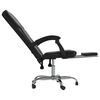 vidaXL Fauteuil inclinable de bureau noir similicuir