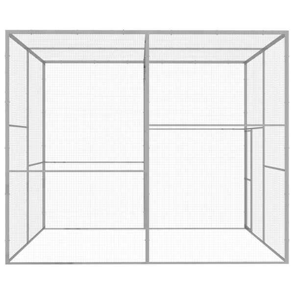 vidaXL Cage pour chat 3x3x2,5 m Acier galvanis&eacute;