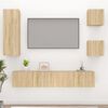 vidaXL Ensemble de meubles TV 5 pcs Ch&ecirc;ne sonoma Bois d'ing&eacute;nierie