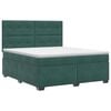 vidaXL Lit boxspring avec matelas Vert fonc&eacute; 160 x 200 cm Velours