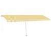 vidaXL Auvent manuel rétractable avec LED 600x300 cm Jaune et blanc