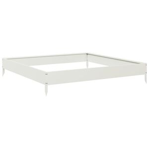 vidaXL Lit sur&eacute;lev&eacute; de jardin blanc 100x100x18,5 cm acier