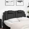 vidaXL Coussin de t&ecirc;te de lit Viana noir 140 cm similicuir