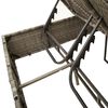 vidaXL Chaise longue double et coussins et parasol gris r&eacute;sine tress&eacute;e