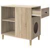 vidaXL Maison pour chat Sonoma 72 x 42.5 x 70 cm Bois d'ing&eacute;nierie