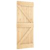 vidaXL Porte coulissante NARVIK Naturel et noir 85 x 210 cm (152,5 cm)