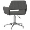 vidaXL Chaise pivotante de bureau Gris fonc&eacute; Tissu