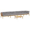 vidaXL Salon palette de jardin avec coussins 5pcs bois d'acacia massif