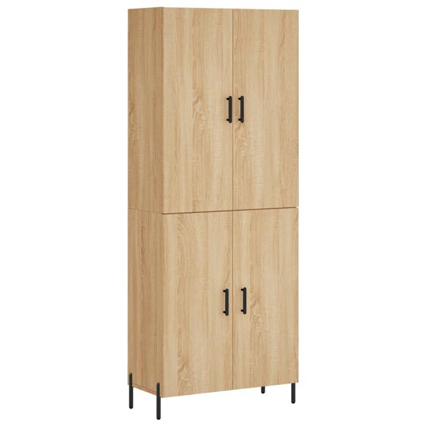 vidaXL Buffet haut Ch&ecirc;ne sonoma 69,5x34x180 cm Bois d'ing&eacute;nierie