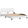 vidaXL Cadre de lit Viana sans matelas blanc 140x190 cm similicuir