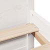vidaXL Lit biblioth&egrave;que sans matelas blanc 140x200 cm bois pin massif