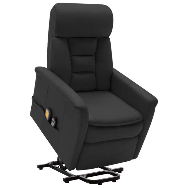 vidaXL Fauteuil de massage Noir Similicuir