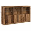 vidaXL Buffet LED Bois ancien 181,5 x 37 x 100 cm Bois d'ing&eacute;nierie