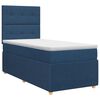 vidaXL Lit boxspring avec matelas Bleu 80 x 200 cm Tissu