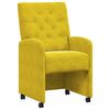 vidaXL Chaises de Salle &agrave; Manger avec Roues 2 pc Velours Jaune