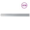 vidaXL Bordure de Pelouse 10 pc 10 x 103 cm Acier galvanis&eacute; Argent&eacute;