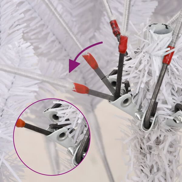 vidaXL Sapin de No&euml;l artificiel &agrave; charni&egrave;res avec neige floqu&eacute;e 270 cm