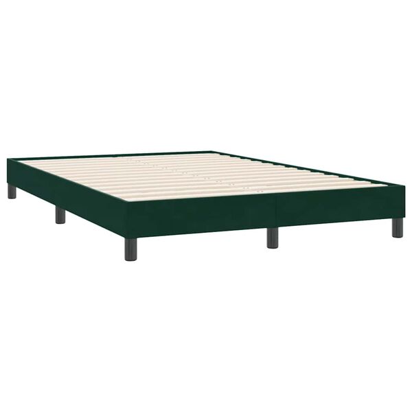 vidaXL Sommier &agrave; lattes de lit sans matelas vert fonc&eacute; 140x220cm